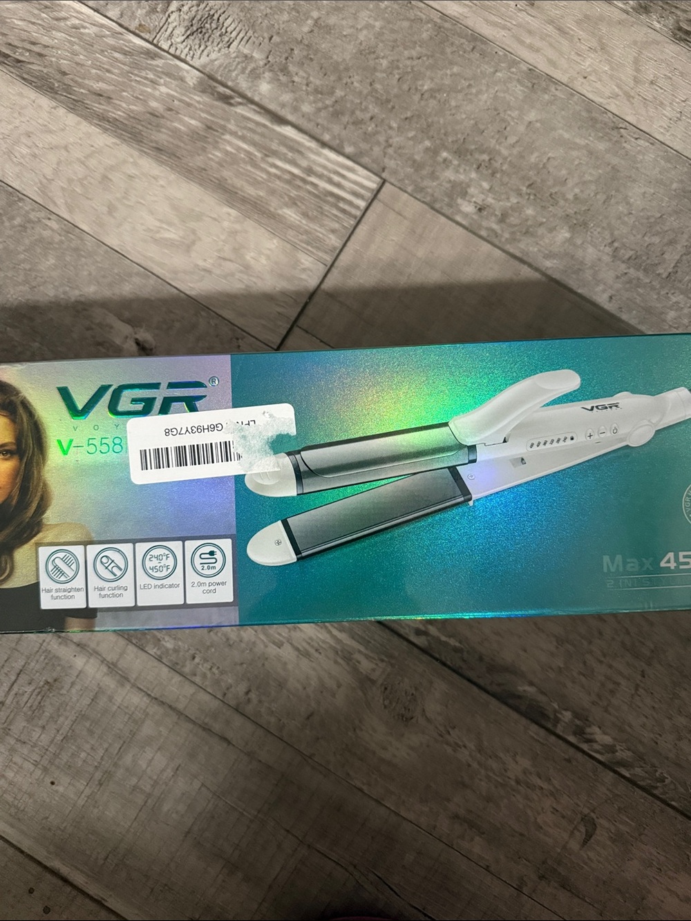 Vgr V-558 White 2-in-1 Hair Straightener & Curler